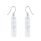 Gemstone Cylinder Dangle Earrings – 8x30mm Polished Crystal Drop Earrings for Women & Girls – Healing Stone Jewelry Gift