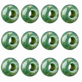 Wholesale 12PCS Round Gemstone Beads Drilled 5mm Large Hole Polished Stone Ball for DIY Jewelry Making