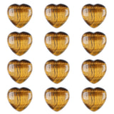 Crystal Puffy Heart Stones 20mm Geometric Pocket Stones for Meditation Chakra Balancing 12PCS In Velvet Bag